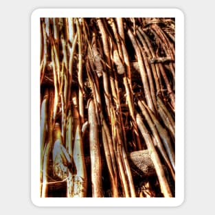 texture of wicker, wicker brace Sticker